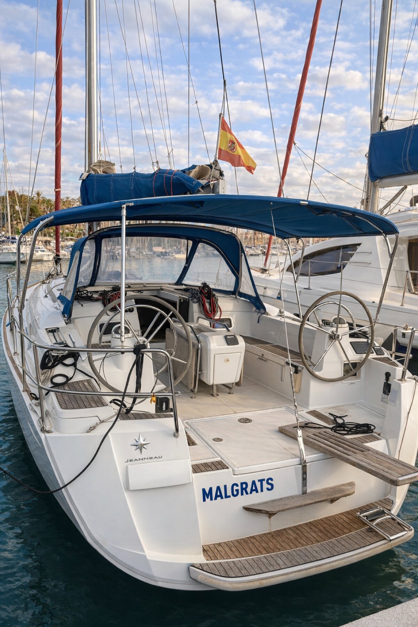 Malgrats au port de Palma, poupe avec son nom