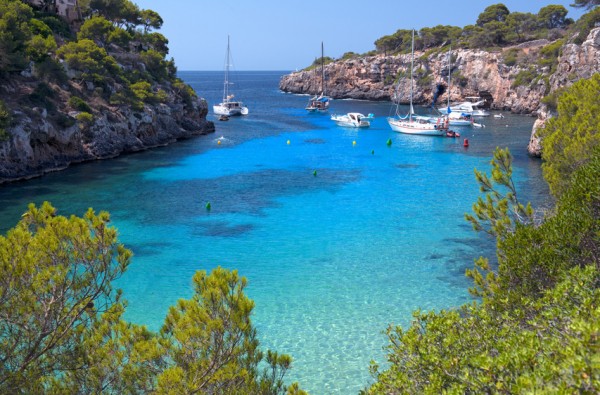 The Beautiful Beach of Cala Pi in Mallorca, Spain